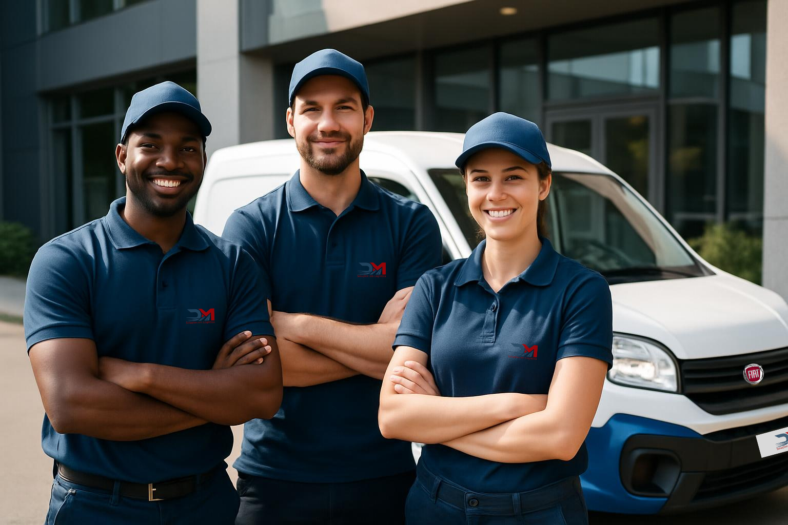 Equipe de entregadores da DM Soluções Logísticas